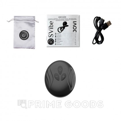 Стимулятор для пар в виде эрекционного кольца SVibe Snail JOVI черный от sex shop primegoods фото 8