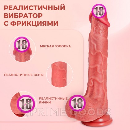 Реалистичный вибратор с фрикциями Baird от sex shop primegoods фото 6