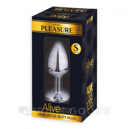 Маленькая металлическая анальная пробка Anal Pleasure от Alive (S: 7*2,8 см.) от sex shop primegoods фото 5