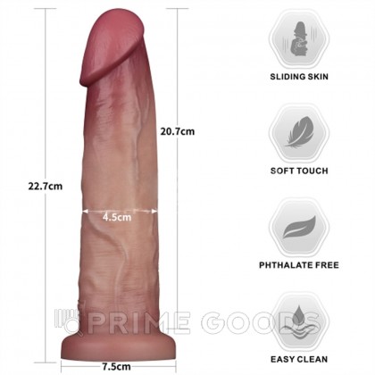 Реалистичный фаллоимитатор Lovetoy Sliding Skin Pro II (20,7*4,5) с двойной плотностью от sex shop primegoods фото 4