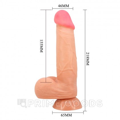 Реалистичный вибратор Cass с пультом на проводе, 21,8 см от sex shop primegoods фото 3