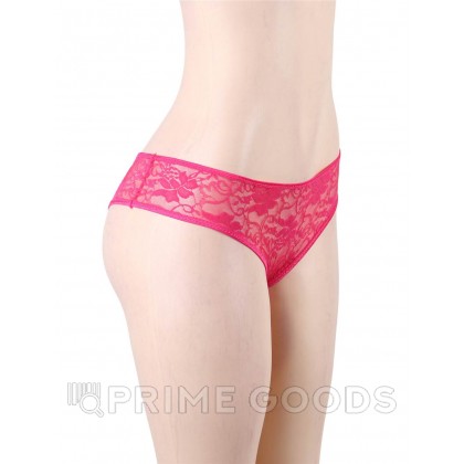 Кружевные трусики с доступом розовые (размер 3XL-4XL) от sex shop primegoods фото 3