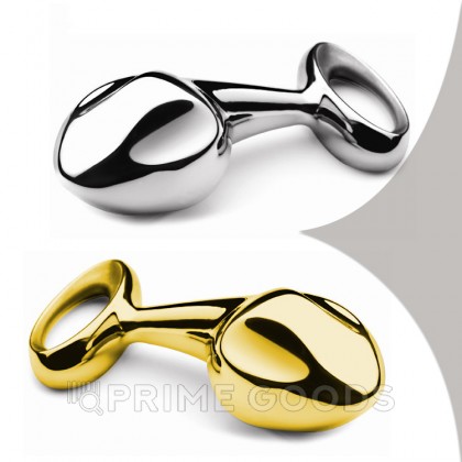 Серебряный анальный плаг с ручкой, Medium от sex shop primegoods фото 3