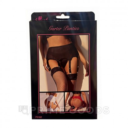 Пояс красный для чулок с ремешками на клипсах (XL-2XL) от sex shop primegoods фото 3
