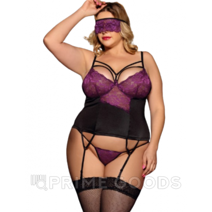 Сексуальное кружевное белье + маска на глаза Purple Lace (XL-2XL) от sex shop primegoods