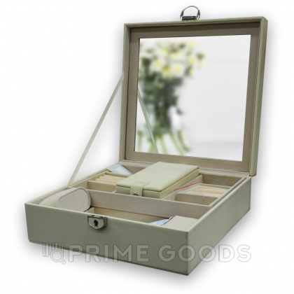 Органайзер квадратный (кожзам) бежевый от sex shop primegoods