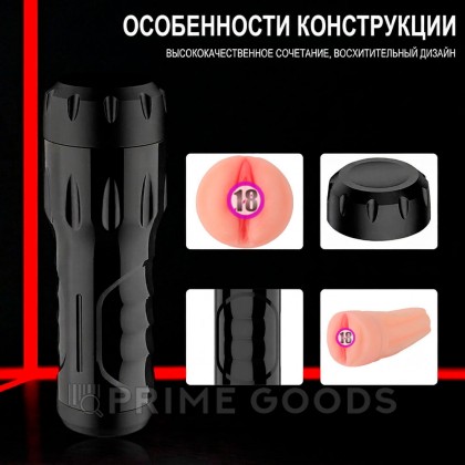 Реалистичный мастурбатор в тубе Toni с вибрацией от sex shop primegoods фото 6