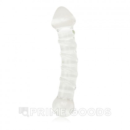 Рельефный стеклянный стимулятор, прозрачный  от sex shop primegoods фото 2