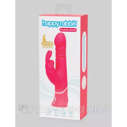 Вибратор Happy Rabbit Thrusting Realistic розовый от sex shop primegoods фото 2