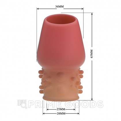 Рельефная насадка «Matias» с открытой головкой телесный от sex shop primegoods фото 7