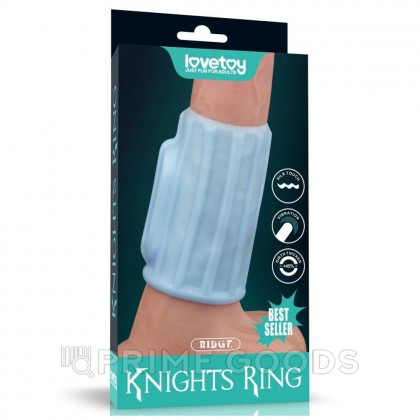 Насадка на пенис с вибрацией Ridge Knights Ring (10*3,7) голубая от sex shop primegoods