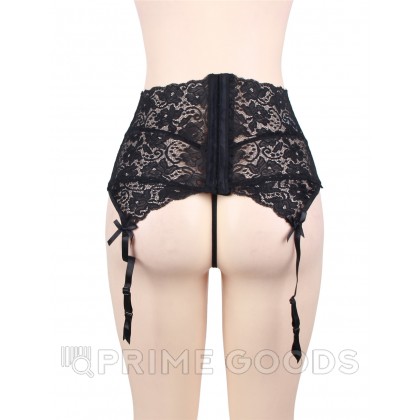 Пояс для чулок на высокой посадке Black Sexy Lace (2XL) от sex shop primegoods фото 4