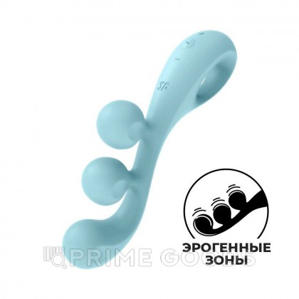 Мультифункциональный вибратор для тройной стимуляции Satisfyer Tri Ball 2 голубой от sex shop primegoods фото 8