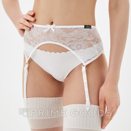 Романтичный пояс для чулок с белым кружевом (Hold on love) (L/XL) от sex shop primegoods фото 6