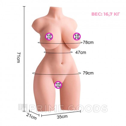 Женское сексуальное тело с большой грудью Erica от sex shop primegoods фото 2