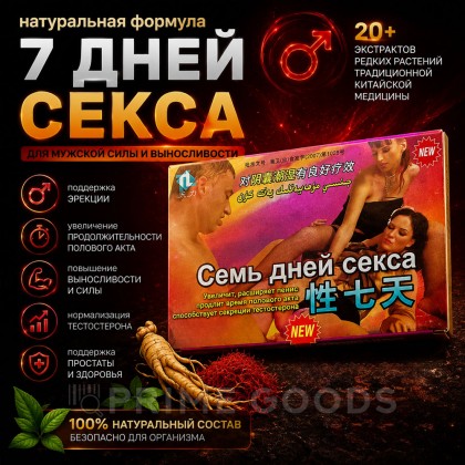 Возбуждющее средство для мужчин 7 дней секса (2 таблетки) от sex shop primegoods фото 2