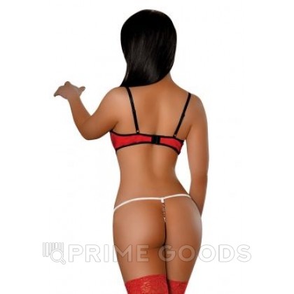 Стринги со стразами и кружевом, белые от sex shop primegoods фото 6