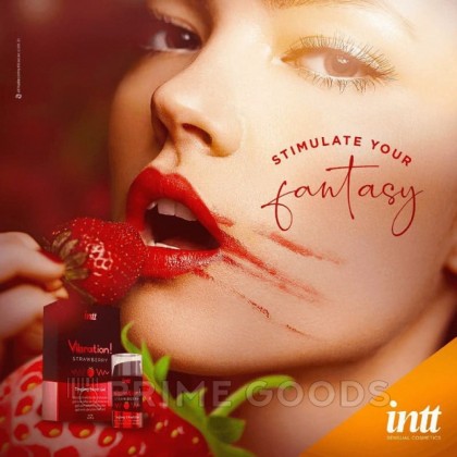 Гель съедобный для интимного массажа Intt Strawberry Massage Gel 30 мл, клубника от sex shop primegoods фото 2