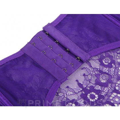 Комплект белья лиловый: бра, стринги и пояс с ремешками (размер M-L) от sex shop primegoods фото 2
