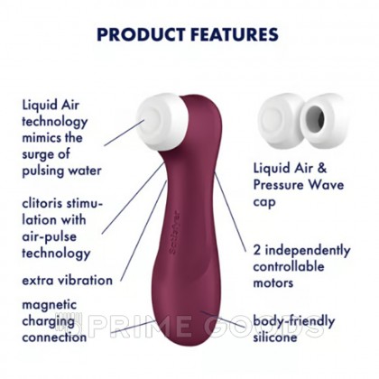 Клиторальный стимулятор Satisfyer Pro 2 Generation 3 с функцией Liquid Air от sex shop primegoods фото 4
