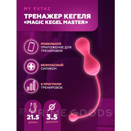Тренажер Кегеля розовый MAGIC KEGEL MASTER 2 от sex shop primegoods фото 10