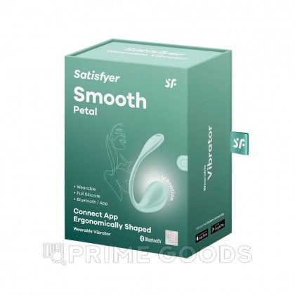 Виброяйцо Satisfyer Smooth Petal бирюзовый (Connect App) от sex shop primegoods фото 4