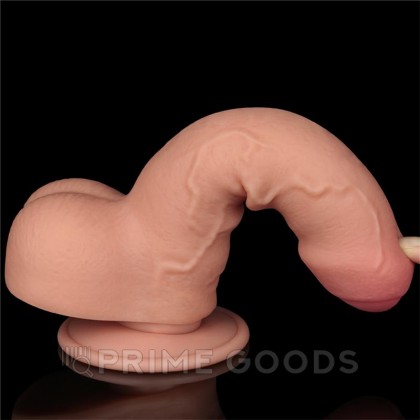 Реалистичный фаллоимитатор Lovetoy Sliding Skin (18,3×3,5 см) с двойной плотностью телесный от sex shop primegoods фото 2