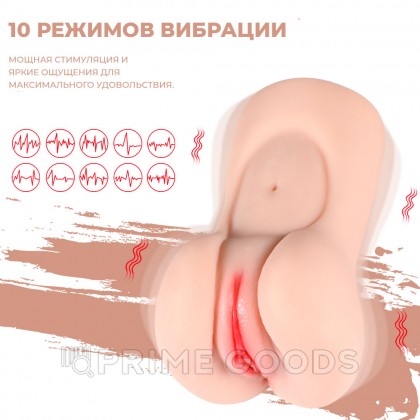 Реалистичный компактный мастурбатор Aggie с вибрацией от sex shop primegoods фото 4