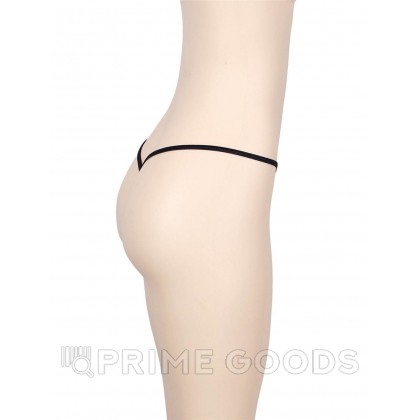 Стринги черные с кружевом (XL) от sex shop primegoods фото 4
