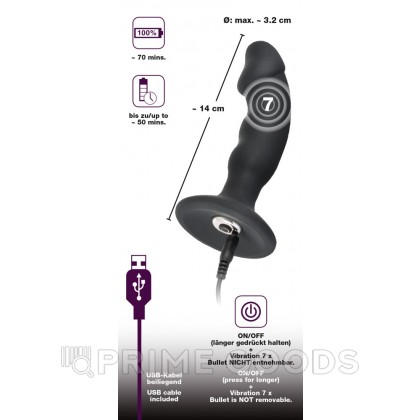 Black Velvets Анальная вибровтулка черная от sex shop primegoods фото 3