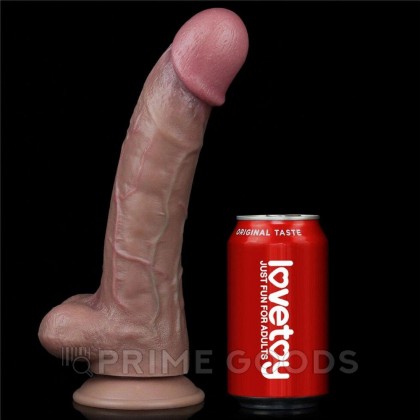 Фаллоимитатор KING SIZED с двойным покрытием Lovetoy (26,5*4,8 см.) от sex shop primegoods фото 8