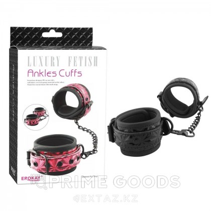 Оковы для ног на цепочке Luxury fetish черные от sex shop primegoods фото 2