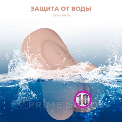 Реалистичный компактный мастурбатор Aggie с вибрацией от sex shop primegoods фото 7