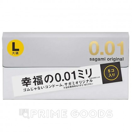 Презервативы полиуретановые Sagami Original 001 L-Size, увеличенные, 5 шт от sex shop primegoods фото 2