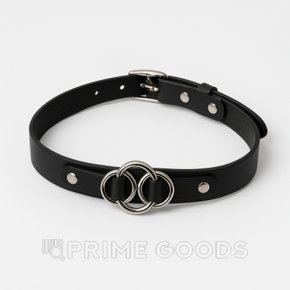 Чокер-ошейник с 3 кольцами от Crazy Handmade от sex shop primegoods фото 3