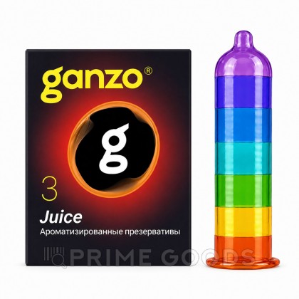 Презервативы ароматизированные Ganzo Juice Black Edition, цветные, 3 шт. от sex shop primegoods