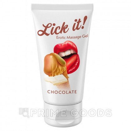Массажный гель Lick It! с ароматом шоколада, 50 мл от sex shop primegoods