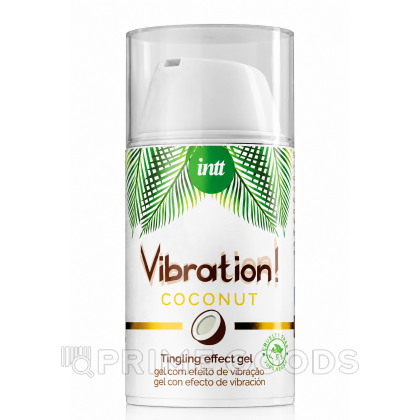 Intt Vibration Coconut - Веганский жидкий интимный гель с эффектом вибрации Кокос, 15 мл от sex shop primegoods