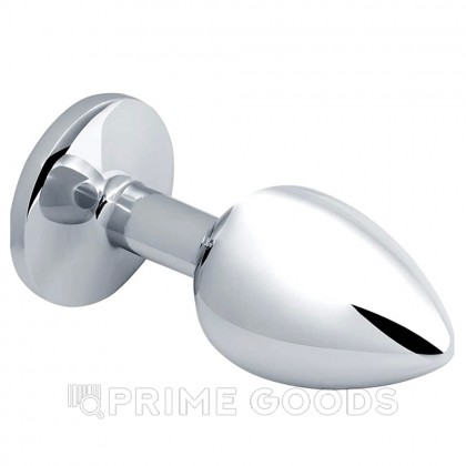 Анальная пробка маленькая Alive Anal Pleasure, металл с серым кристаллом L: 9х4,1 см  от sex shop primegoods фото 2