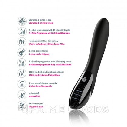 MYSTIM Вибратор с электростимуляцией Electric Eric черный выпуск от sex shop primegoods фото 4