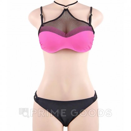 Купальник с завязками на шее Mesh Pink (XL) от sex shop primegoods фото 2