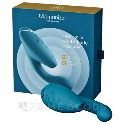 Cтимулятор клитора и точки G Womanizer DUO 2, бирюзовый от sex shop primegoods фото 12