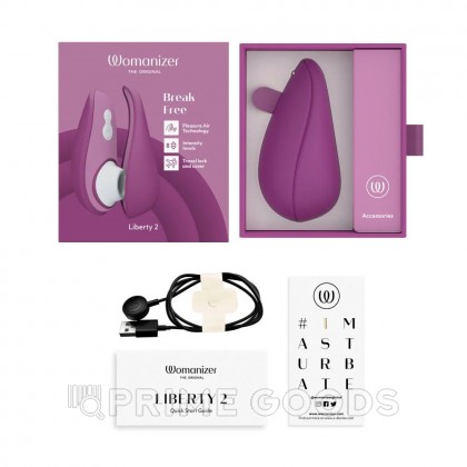 Бесконтактный клиторальный стимулятор Womanizer Liberty 2, фиолетовый от sex shop primegoods фото 9