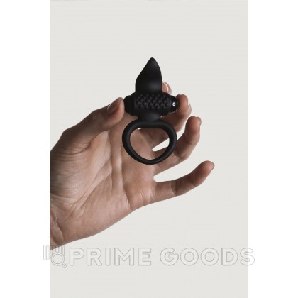 Эрекционное виброкольцо Lingus черное от Adrien lastic от sex shop primegoods фото 3