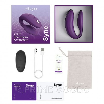 Вибратор для пар We-Vibe Sync 2 фиолетовый (в комплекте батарейка для пульта) от sex shop primegoods фото 9