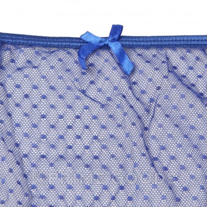 Трусики на высокой посадке Lace Strappy синие (размер XS-S) от sex shop primegoods фото 10