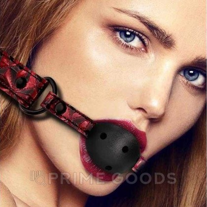 Кляп-шарик BALL GAG (красный) от sex shop primegoods фото 3