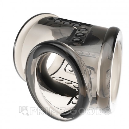 Насадка на пенис и мошонку серая Pretty love, серая от sex shop primegoods фото 3