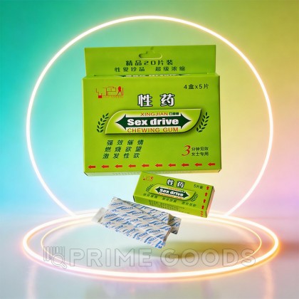 Возбуждающая жевательная  резинка для женщин Sex drive, 5 шт. от sex shop primegoods фото 5