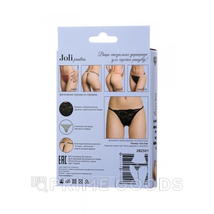Трусики со стразами Joli Laura, черный, OS от sex shop primegoods фото 2